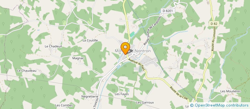 localisation de l'entreprise COMMUNE DE MILHAC DE NONTRON  MILHAC-DE-NONTRON