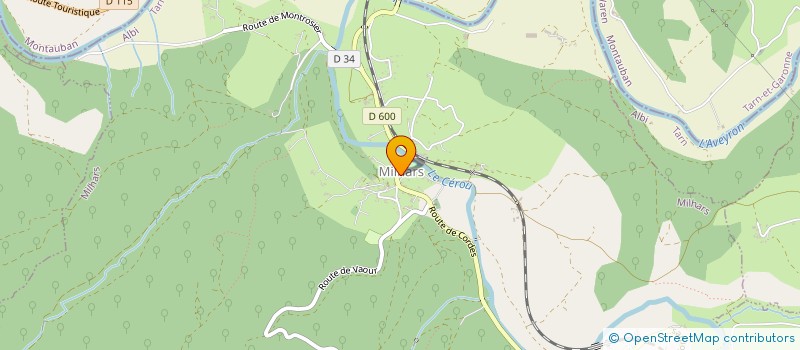 localisation de l'entreprise COMMUNE DE MILHARS  MILHARS