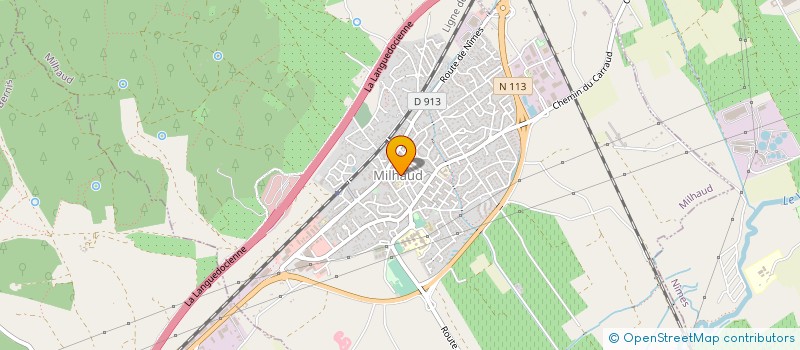 localisation de l'entreprise COMMUNE DE MILHAUD  MILHAUD