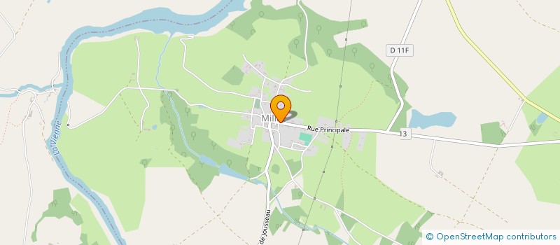 localisation de l'entreprise COMMUNE DE MILLAC  MILLAC