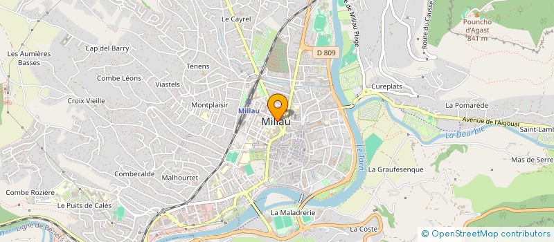 localisation de l'entreprise COMMUNE DE MILLAU  MILLAU