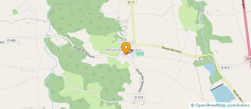 localisation de l'entreprise COMMUNE DE MIRAMONT SENSACQ  MIRAMONT-SENSACQ