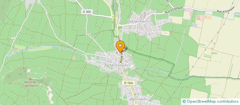 localisation de l'entreprise COMMUNE DE MITTELWIHR  MITTELWIHR