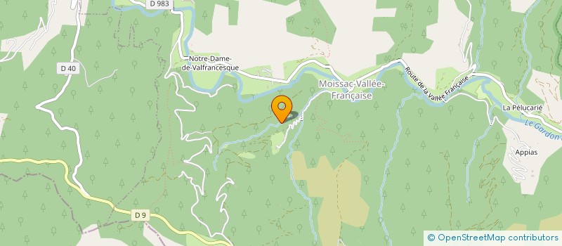 localisation de l'entreprise COMMUNE DE MOISSAC-VALLEE-FRANCAISE  MOISSAC-VALLEE-FRANCAISE