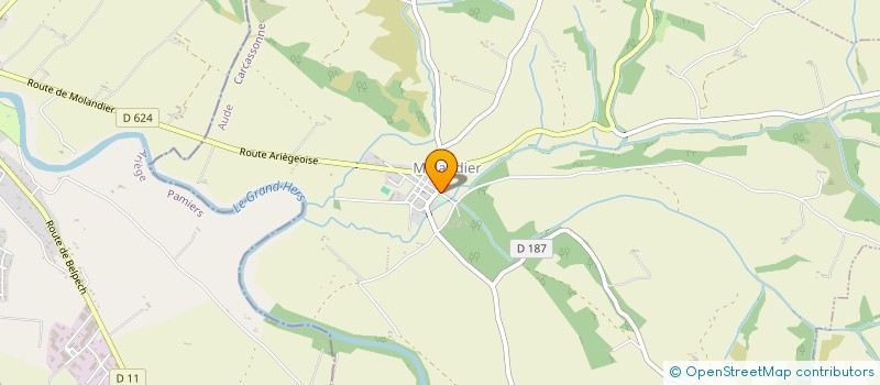 localisation de l'entreprise COMMUNE DE MOLANDIER  MOLANDIER