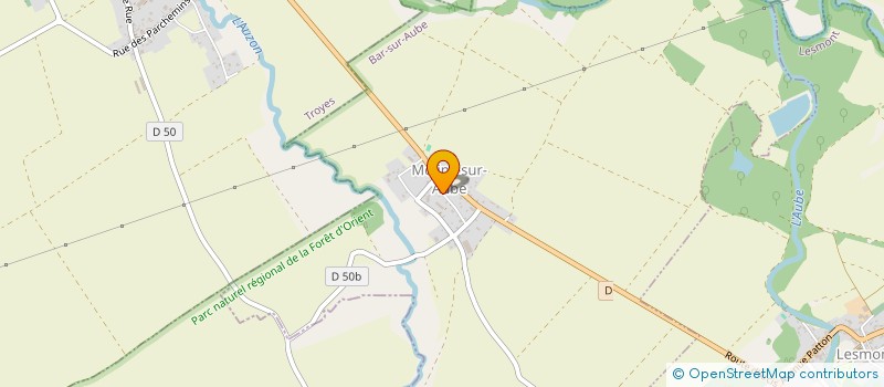 localisation de l'entreprise COMMUNE DE MOLINS SUR AUBE  MOLINS-SUR-AUBE