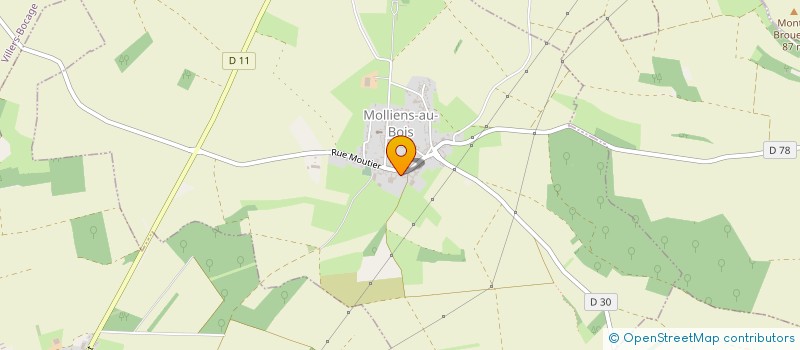 localisation de l'entreprise COMMUNE DE MOLLIENS AU BOIS  MOLLIENS-AU-BOIS