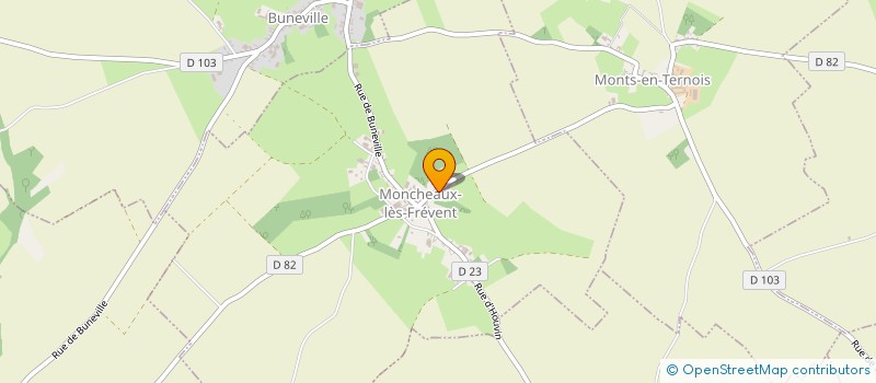 localisation de l'entreprise COMMUNE DE MONCHEAUX  MONCHEAUX-LES-FREVENT