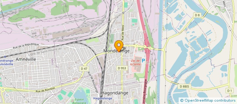 localisation de l'entreprise COMMUNE DE MONDELANGE  MONDELANGE