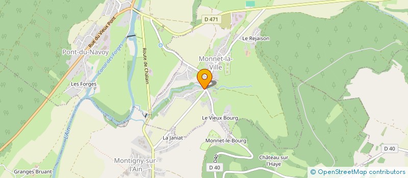 localisation de l'entreprise COMMUNE DE MONNET LA VILLE  MONNET-LA-VILLE