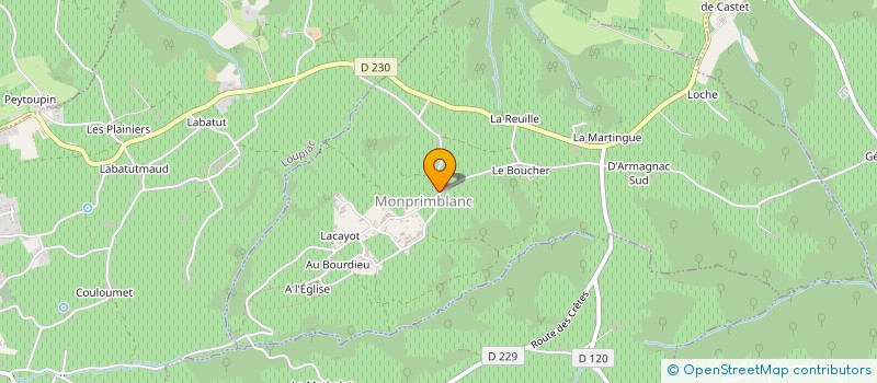 localisation de l'entreprise COMMUNE DE MONPRIMBLANC  MONPRIMBLANC