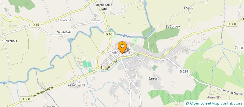 localisation de l'entreprise COMMUNE DE MONSEGUR  MONSEGUR