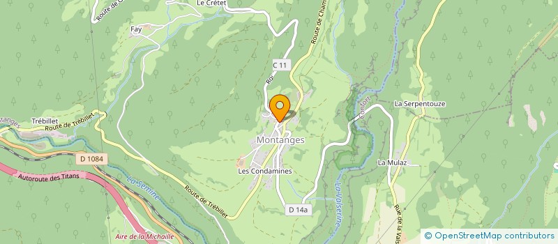 localisation de l'entreprise COMMUNE DE MONTANGES  MONTANGES