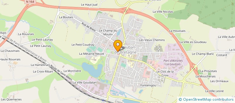 localisation de l'entreprise COMMUNE DE MONTAUBAN-DE-BRETAGNE  MONTAUBAN-DE-BRETAGNE