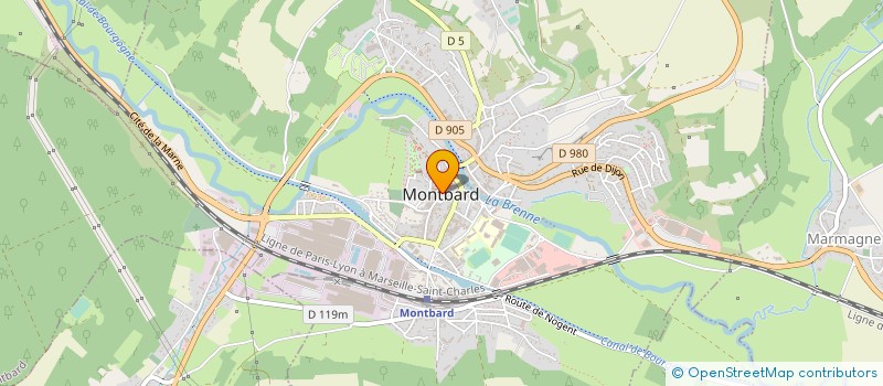 localisation de l'entreprise COMMUNE DE MONTBARD  MONTBARD