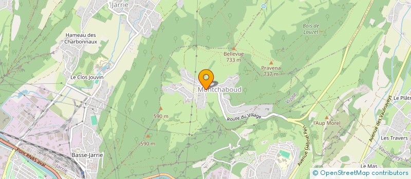 localisation de l'entreprise COMMUNE DE MONTCHABOUD  MONTCHABOUD