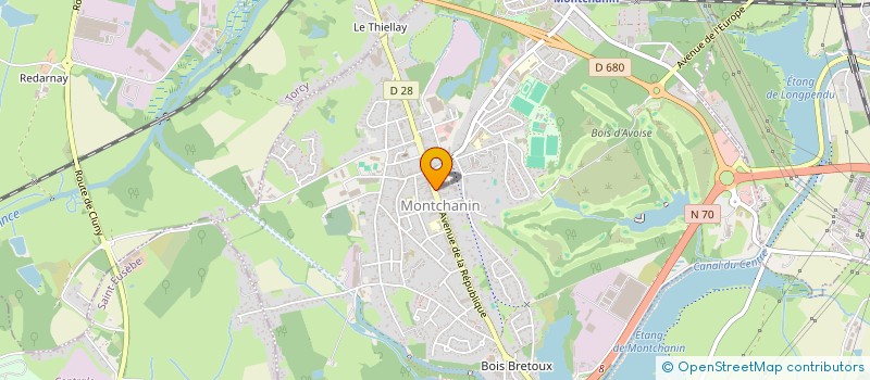 localisation de l'entreprise COMMUNE DE MONTCHANIN  MONTCHANIN