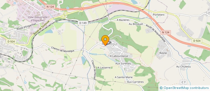 localisation de l'entreprise COMMUNE DE MONTEGUT  MONTEGUT