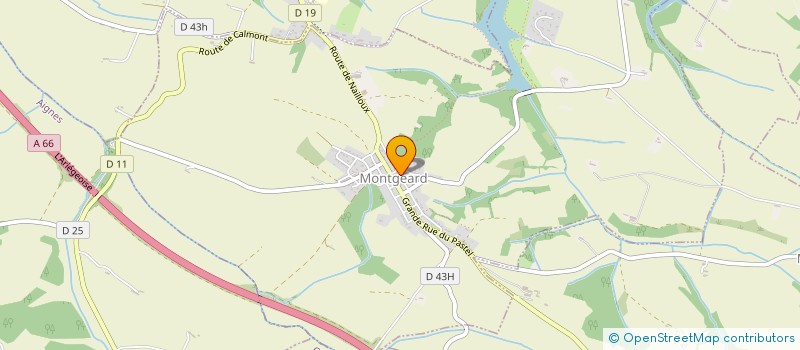 localisation de l'entreprise COMMUNE DE MONTGEARD  MONTGEARD