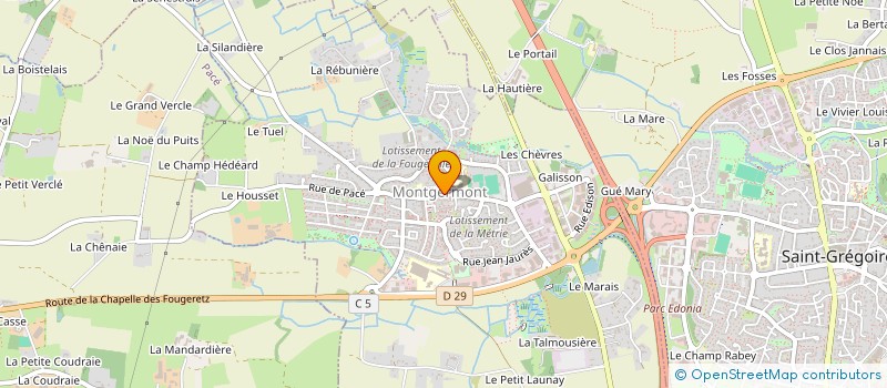 localisation de l'entreprise COMMUNE DE MONTGERMONT  MONTGERMONT