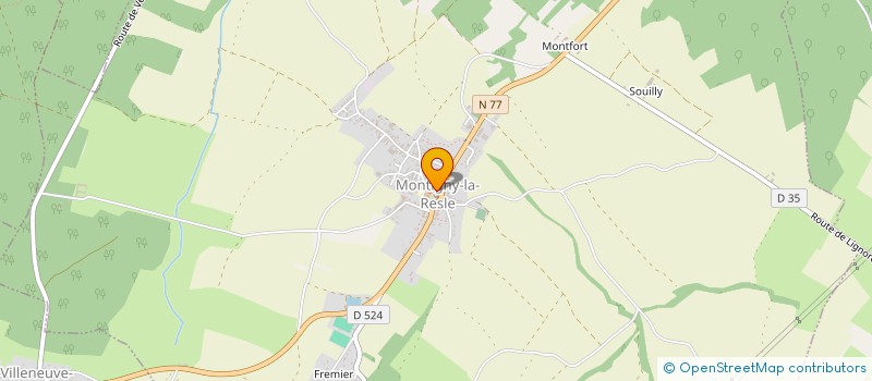 localisation de l'entreprise COMMUNE DE MONTIGNY LA RESLE  MONTIGNY-LA-RESLE