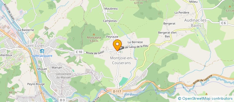 localisation de l'entreprise COMMUNE DE MONTJOIE EN COUSERANS à MONTJOIE-EN-COUSERANS