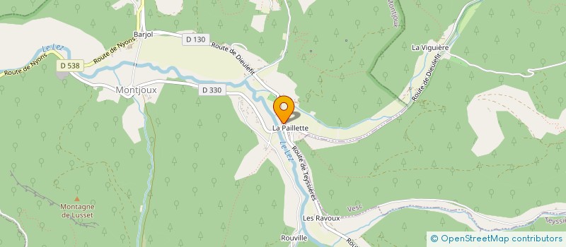 localisation de l'entreprise COMMUNE DE MONTJOUX  MONTJOUX