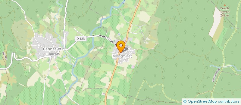 localisation de l'entreprise COMMUNE DE MONTMIRAT  MONTMIRAT