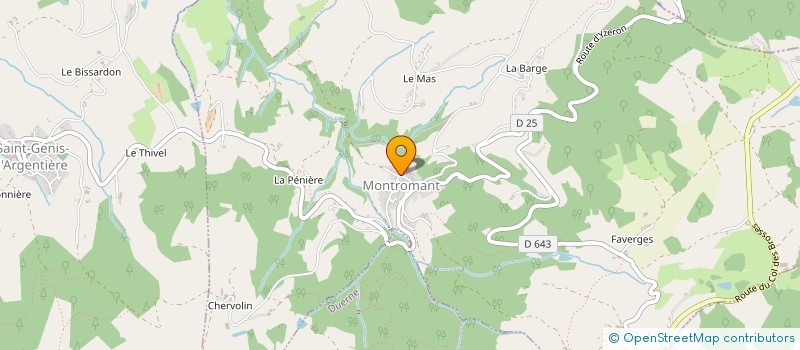 localisation de l'entreprise COMMUNE DE MONTROMANT  MONTROMANT