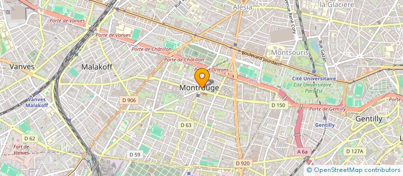localisation de l'entreprise COMMUNE DE MONTROUGE  MONTROUGE