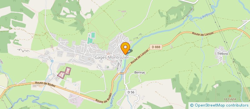 localisation de l'entreprise COMMUNE DE MONTROZIER  MONTROZIER