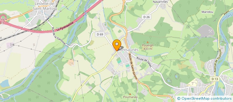 localisation de l'entreprise COMMUNE DE MONTSAUNES  MONTSAUNES