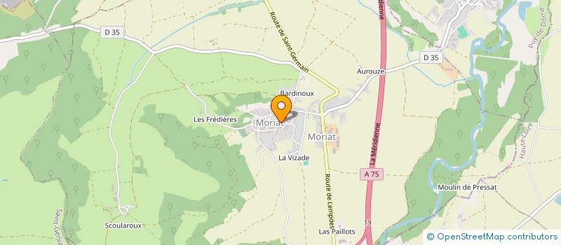 localisation de l'entreprise COMMUNE DE MORIAT  MORIAT