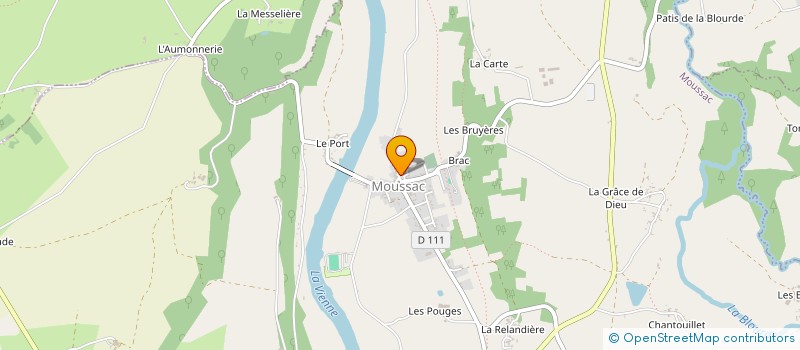 localisation de l'entreprise COMMUNE DE MOUSSAC  MOUSSAC