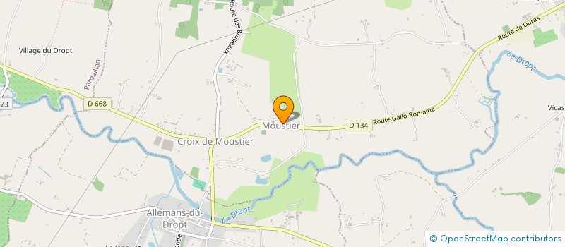 localisation de l'entreprise COMMUNE DE MOUSTIER  MOUSTIER