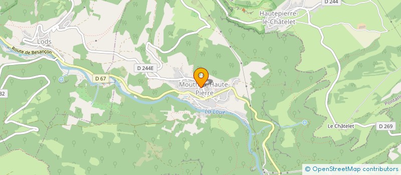 localisation de l'entreprise COMMUNE DE MOUTHIER HAUTE PIERRE  MOUTHIER-HAUTE-PIERRE