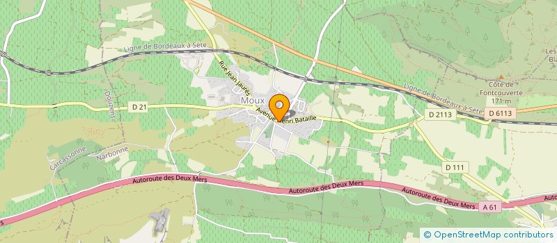 localisation de l'entreprise COMMUNE DE MOUX  MOUX