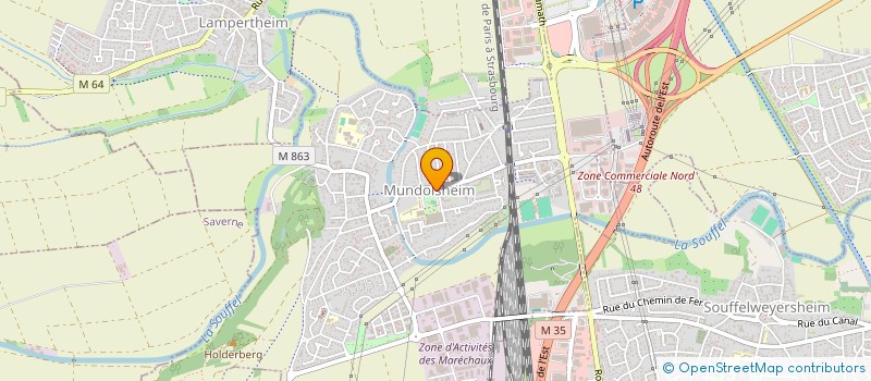 localisation de l'entreprise COMMUNE DE MUNDOLSHEIM  MUNDOLSHEIM