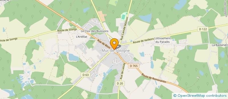 localisation de l'entreprise COMMUNE DE MUR DE SOLOGNE  MUR-DE-SOLOGNE