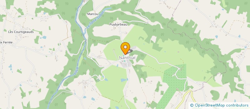localisation de l'entreprise COMMUNE DE NANTHIAT  NANTHIAT