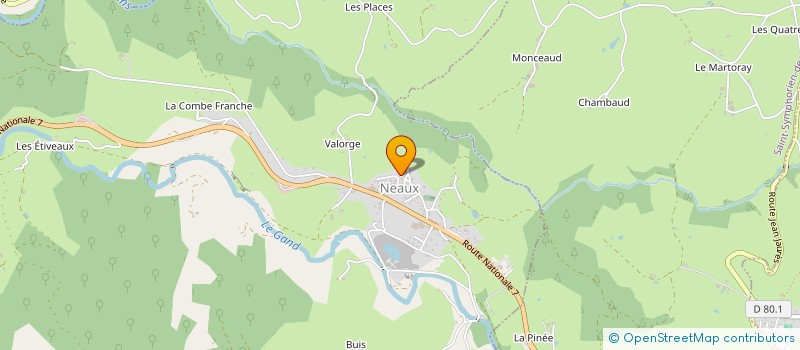 localisation de l'entreprise COMMUNE DE NEAUX  NEAUX