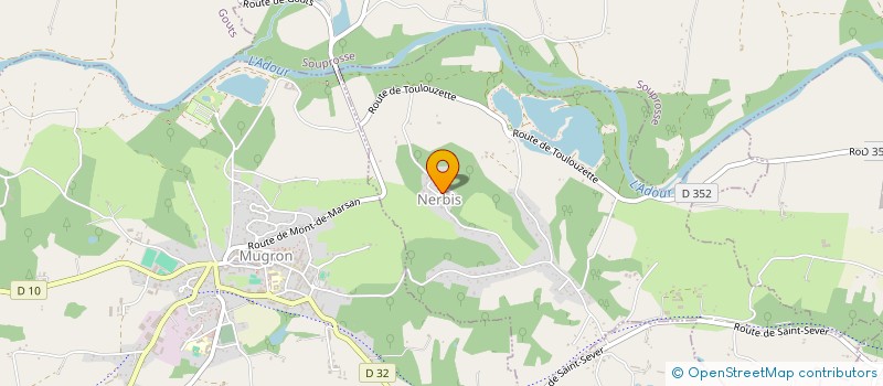 localisation de l'entreprise COMMUNE DE NERBIS  NERBIS