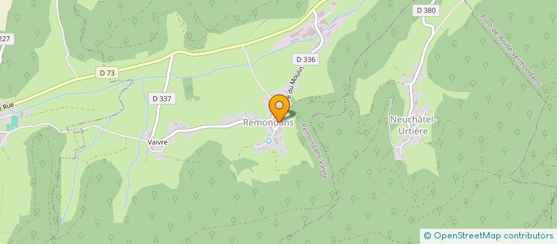 localisation de l'entreprise COMMUNE DE NEUCHATEL URTIERE  NEUCHATEL-URTIERE