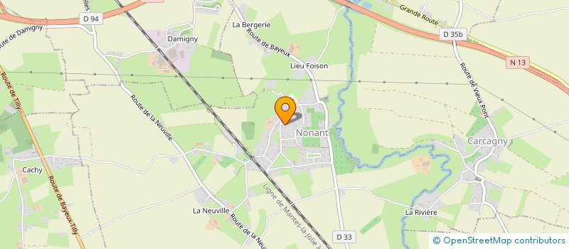 localisation de l'entreprise COMMUNE DE NONANT  NONANT