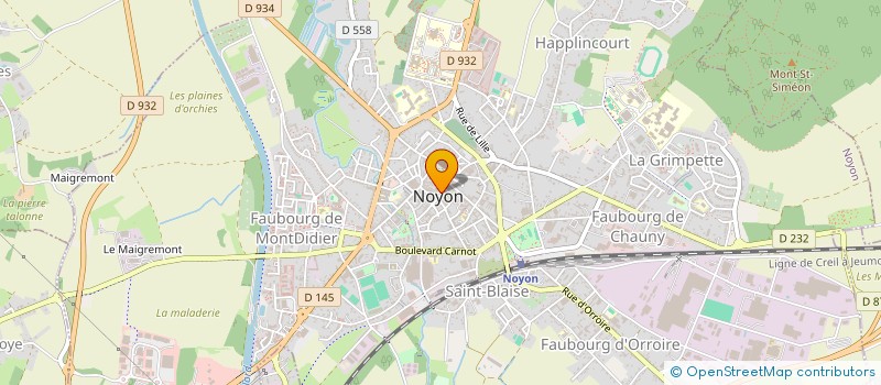 localisation de l'entreprise COMMUNE DE NOYON à NOYON
