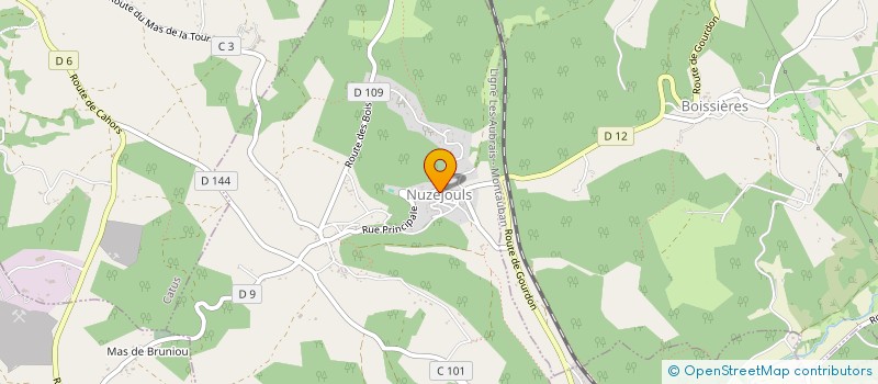 localisation de l'entreprise COMMUNE DE NUZEJOULS  NUZEJOULS