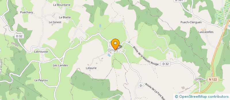 localisation de l'entreprise COMMUNE DE OMPS à OMPS