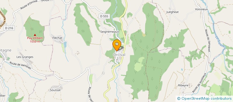 localisation de l'entreprise COMMUNE DE ORCIVAL  ORCIVAL