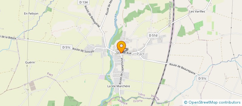 localisation de l'entreprise COMMUNE DE PACT  PACT