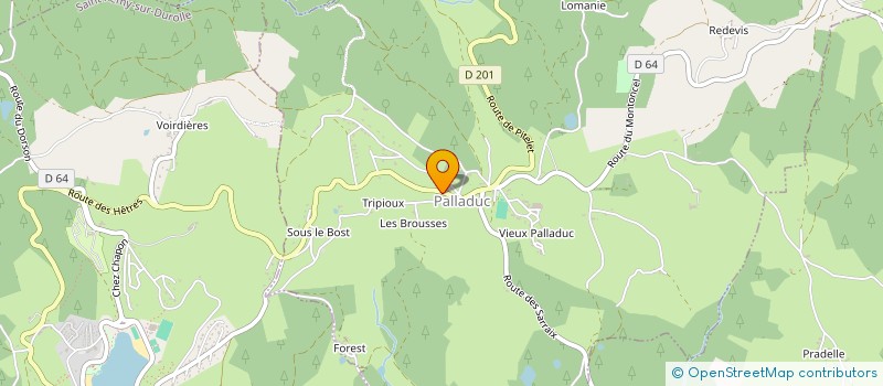 localisation de l'entreprise COMMUNE DE PALLADUC  PALLADUC